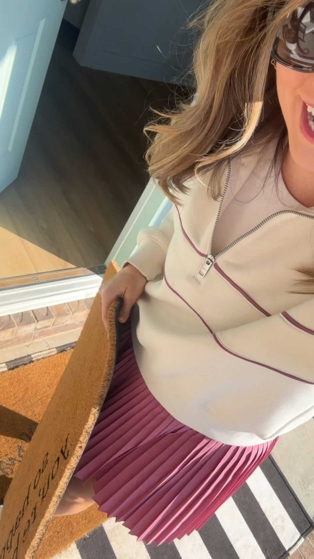 Front porch refresh! Finally got around to change out my front door mat from a Christmas one! 🤣 🫶🏼 love the “so glad you’re here” to greet guests! 

Spring home refresh, spring decor, home decor


#LTKHome #LTKWatchNow #LTKFindsUnder50