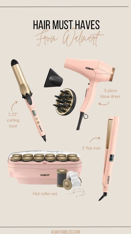 Walmart hair tools!! Loving this new line. How cute is the pink?! Perfect for any lady in your life. More budget friendly too compared to others! 

Walmart 
Hair tools
Curling iron

#LTKstyletip #LTKbeauty #LTKfindsunder100