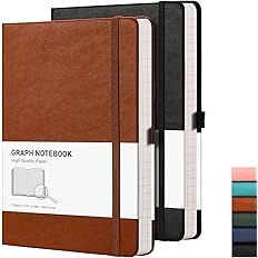 Graph Grid Paper Notebook 2 Pack - RETTACY Graph Paper Notebook with 384 Pages,Hard Cover,100gsm ... | Amazon (US)