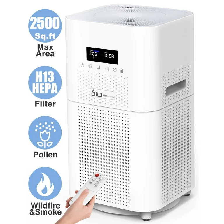 DR. J Professional HEPA Air Purifier for Large Rooms up to 2500 Sq.ft, Air Purifiers for Allergie... | Walmart (US)