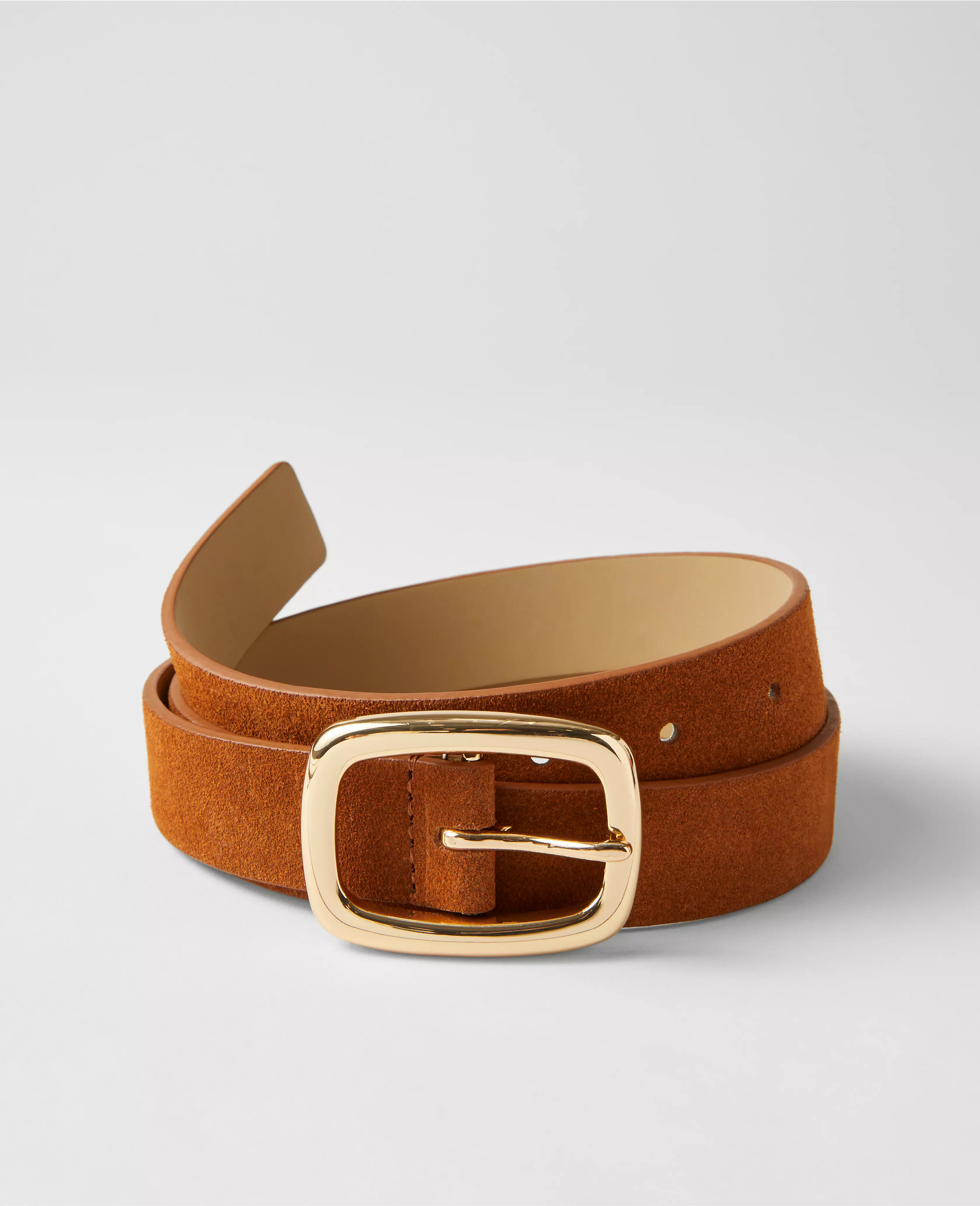 Wide Buckle Suede Belt | Ann Taylor