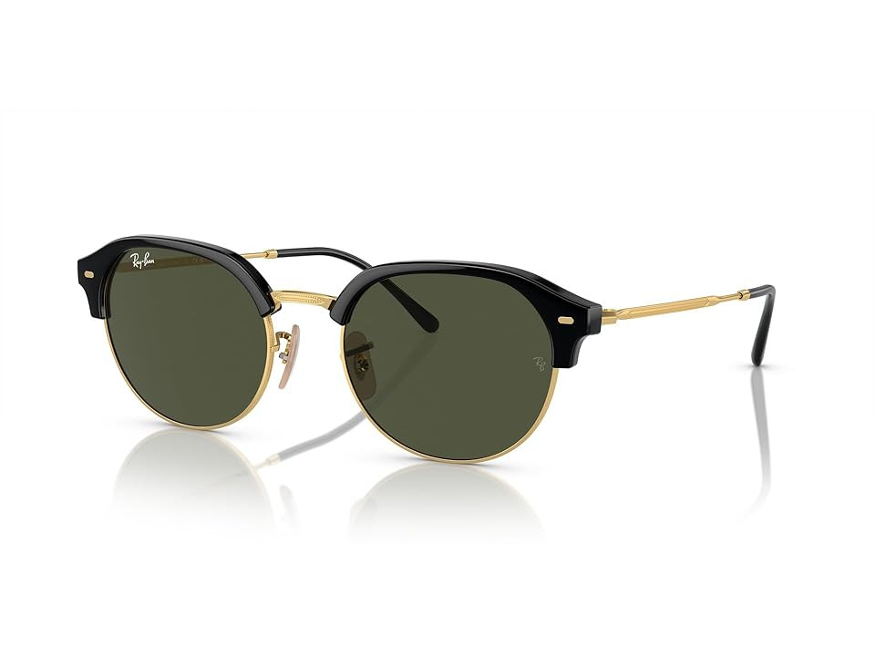 Ray-Ban RB4429 Polarized Fashion Men's Sunglasses Black on Arista/Green : 53mm, Acetate/Glass Lenses | Zappos