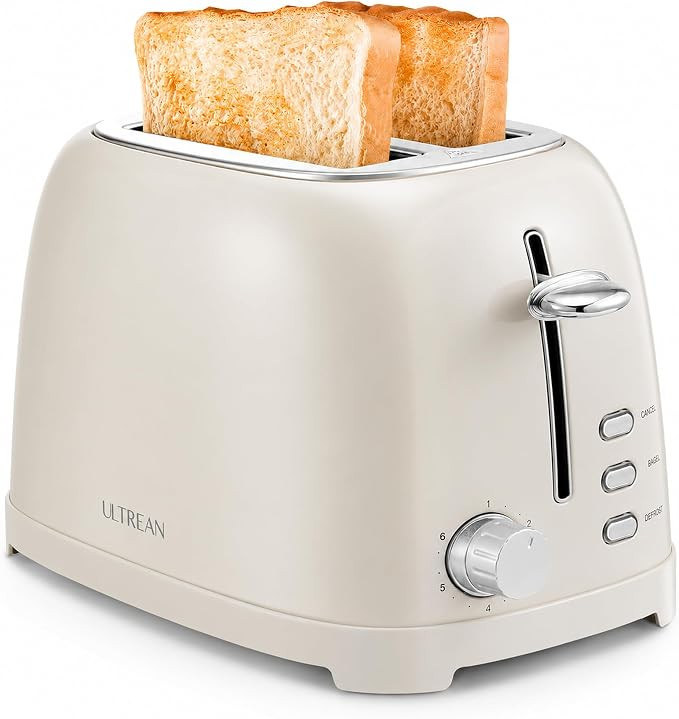 Ultrean Toaster 2 Slice with Extra-Wide Slot for Toasting Bagels, Breads, Waffles & More, Stainle... | Amazon (US)