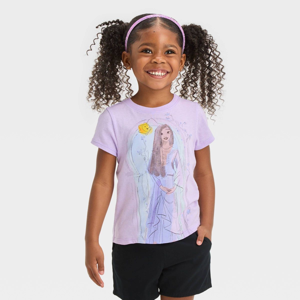 Toddler Girls' Disney Wish Short Sleeve T-Shirt - Lilac Purple | Target