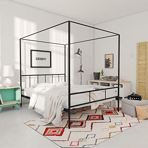 Novogratz Marion Canopy Bed Frame, Black, Full | Amazon (US)