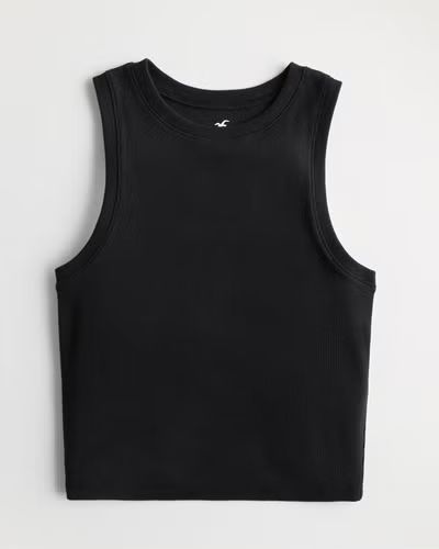 Women's Ribbed High-Neck Tank | Women's Tops | HollisterCo.com | Hollister (US)