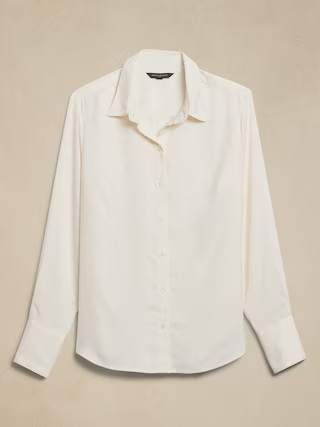 Satin Classic Shirt | Banana Republic Factory