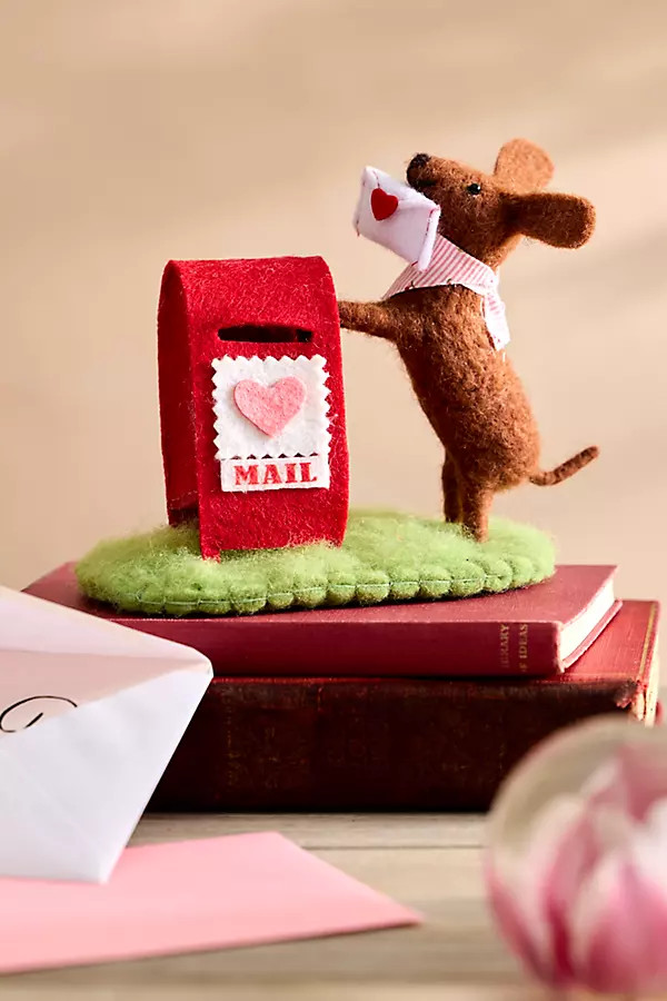Love Letter Dog Felt Critter Scene at Terrain | Terrain