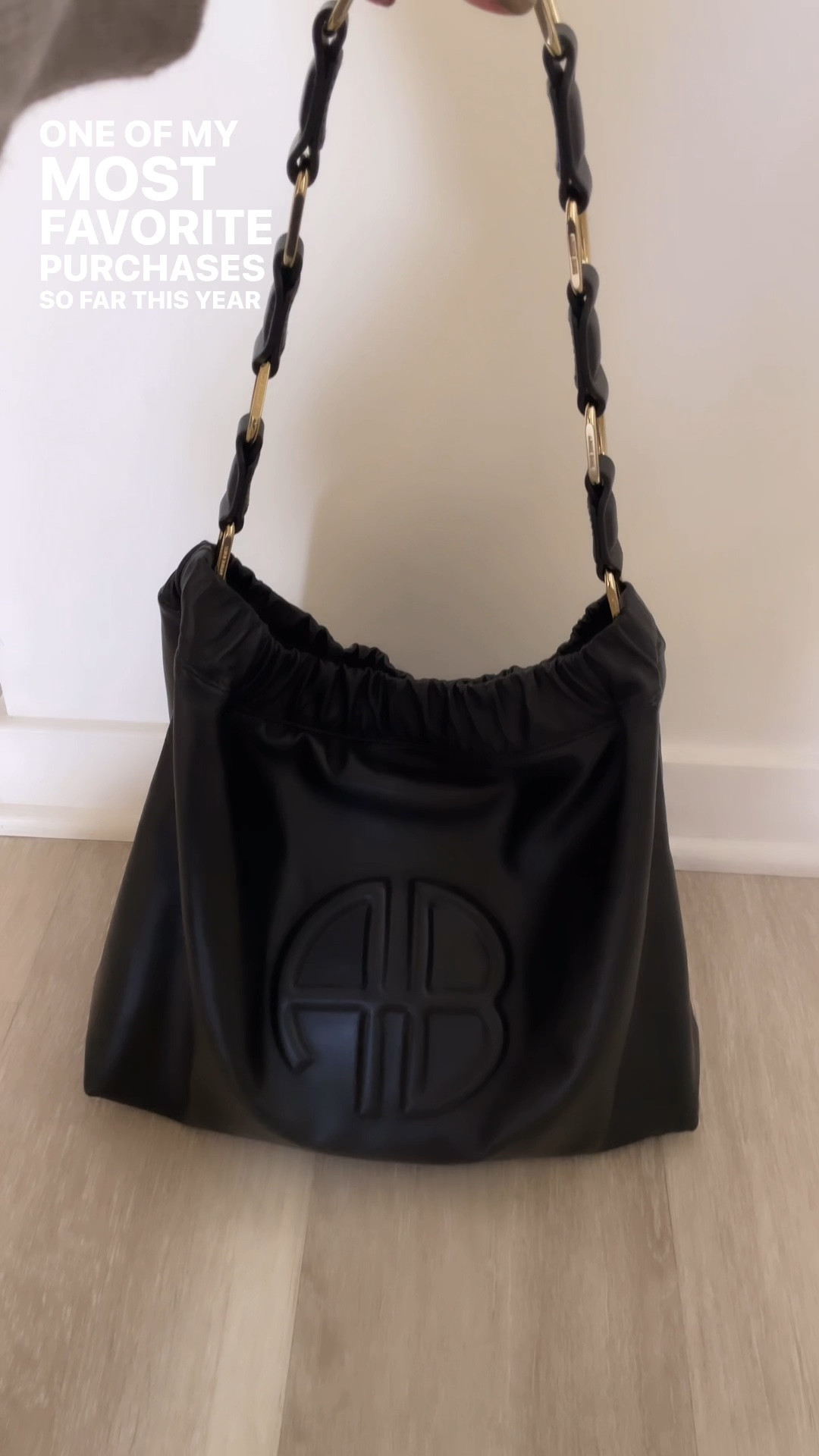 【関税込み】Kate Shoulder Bag - ANINE BING - Leather - Black ANINE BING Kate Shoulder Bag - Black