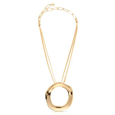 Ettika Open Circle Statement Necklace in Silver at Nordstrom | Nordstrom