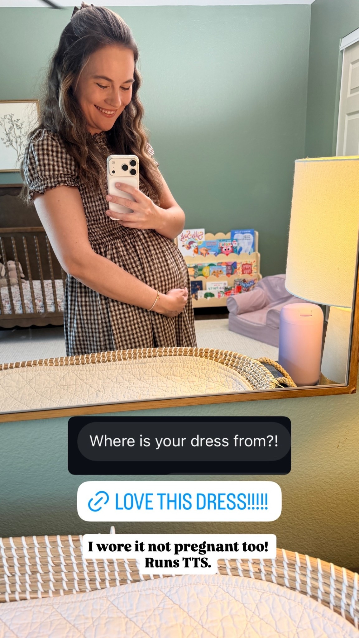 I wore it not pregnant too!  Runs TTS.