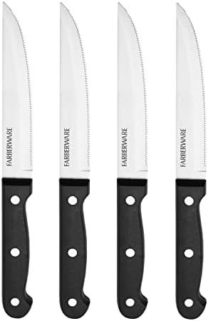 Farberware 4-Piece Full-Tang Triple Rivet 'Never Needs Sharpening' Stainless Steel Steak Knife Se... | Amazon (US)