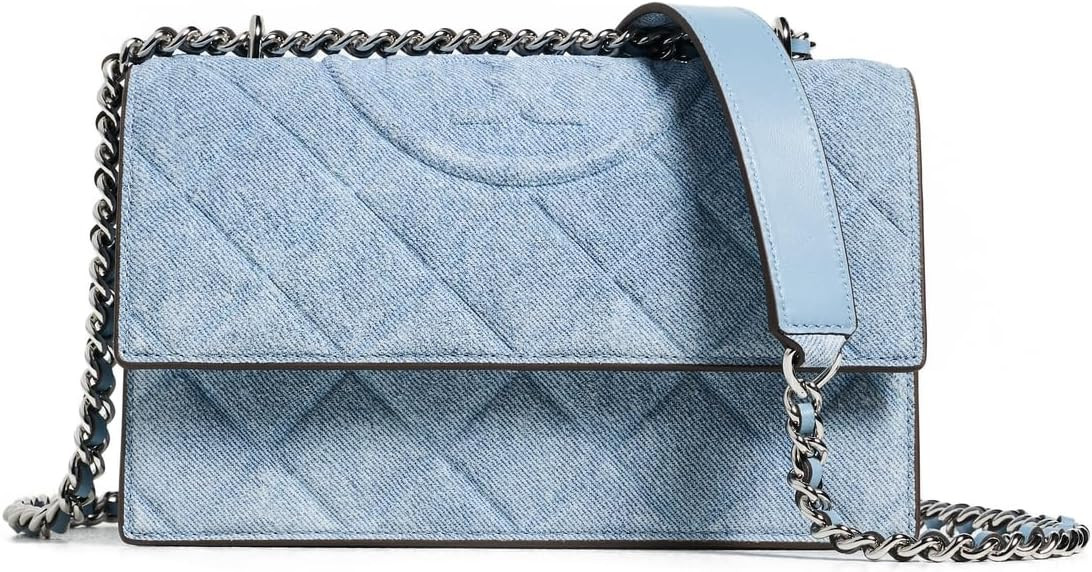 Tory Burch Women's Fleming Soft Denim Small Convertible Shoulder Bag | Amazon (US)