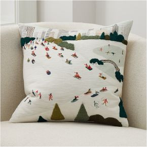 Winter Activities Pillow Cover | West Elm (US)