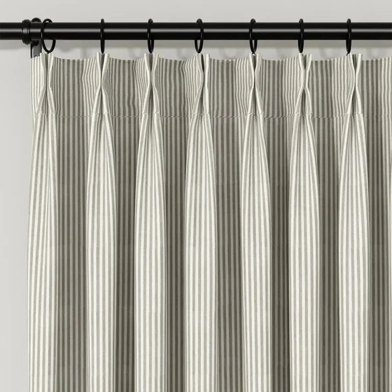 Celia Striped Plaid Cafe Curtain | TWOPAGES