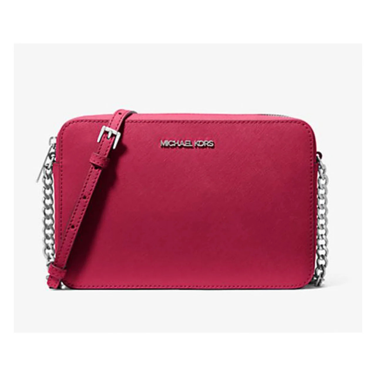 Michael Kors Women's Jet Set Large Saffiano Leather Crossbody Bag (Dark Raspberry) 35F8STTC9L-984 | Walmart (US)