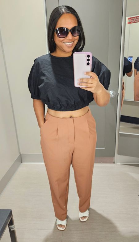I love this crop top to pair with all my high waist bottoms! And these pants are perfect for work! Wearing size Medium up top and size 10 bottoms.

#LTKmidsize #LTKfindsunder50 #LTKworkwear