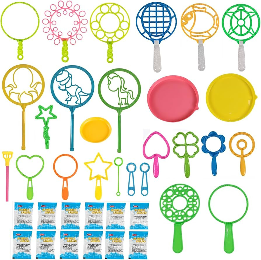 Bubble Wands kit Party Favors for Kids Bulk Toys Party Supplies Christmas Birthday Wedding Bath T... | Amazon (US)