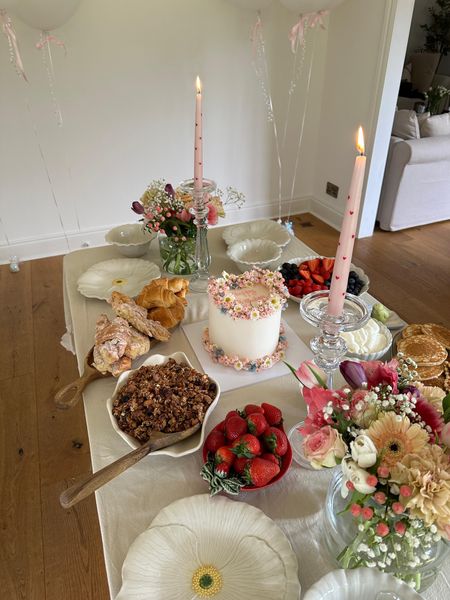 31st birthday celebration spread 🍰🍓 Complete with floral and strawberry plates, pink heart candle sticks and glorious spring home wear from H&M and John Lewis

#LTKspring #LTKhome #LTKsummer