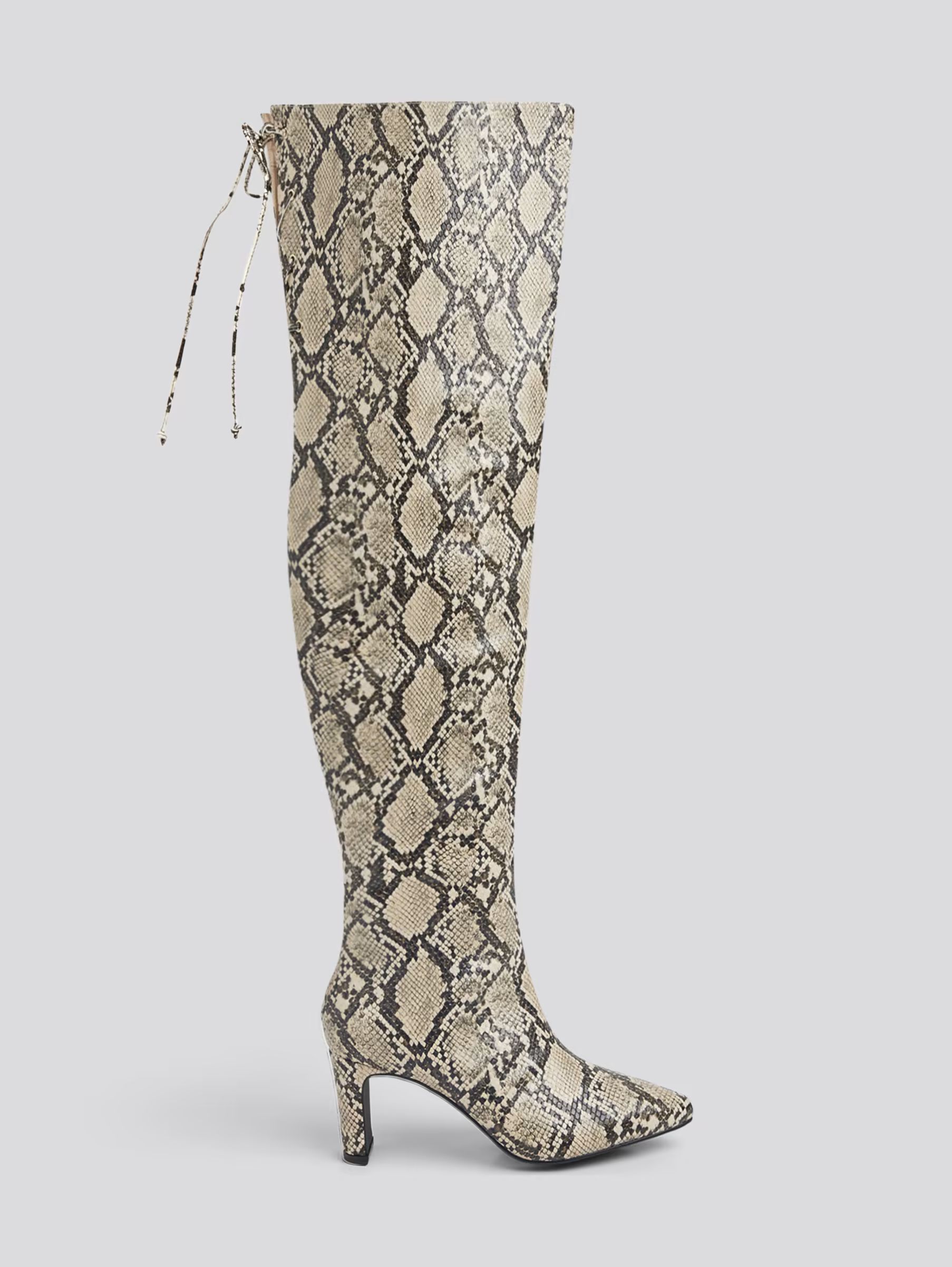 Plus Size Hayya Snake Print Thigh-High Boots - Nadia x FTF | Fashion to Figure | Fashion To Figure