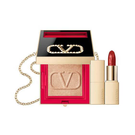 Valentino Beauty Go-Clutch Highlighter And Mini Lipstick | 22 Os | Valentino Beauty