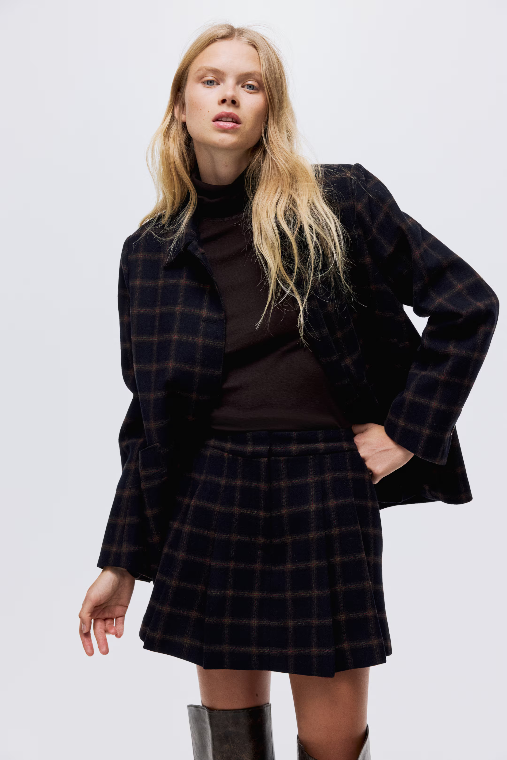 Pleated Wool-Blend Skort | H&M (US + CA)