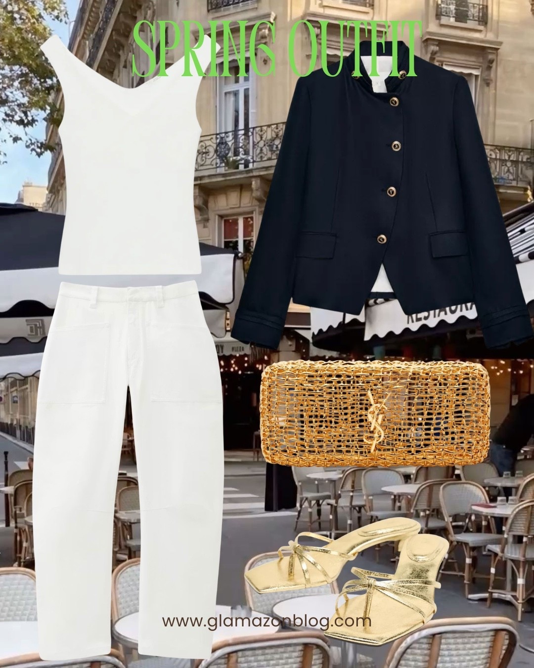 Zara shoes, gold sandals, napoleon jacket, gold clutch, balloon trousers, hush trousers, navy jacket 

#LTKuk #LTKsummer #LTKspring