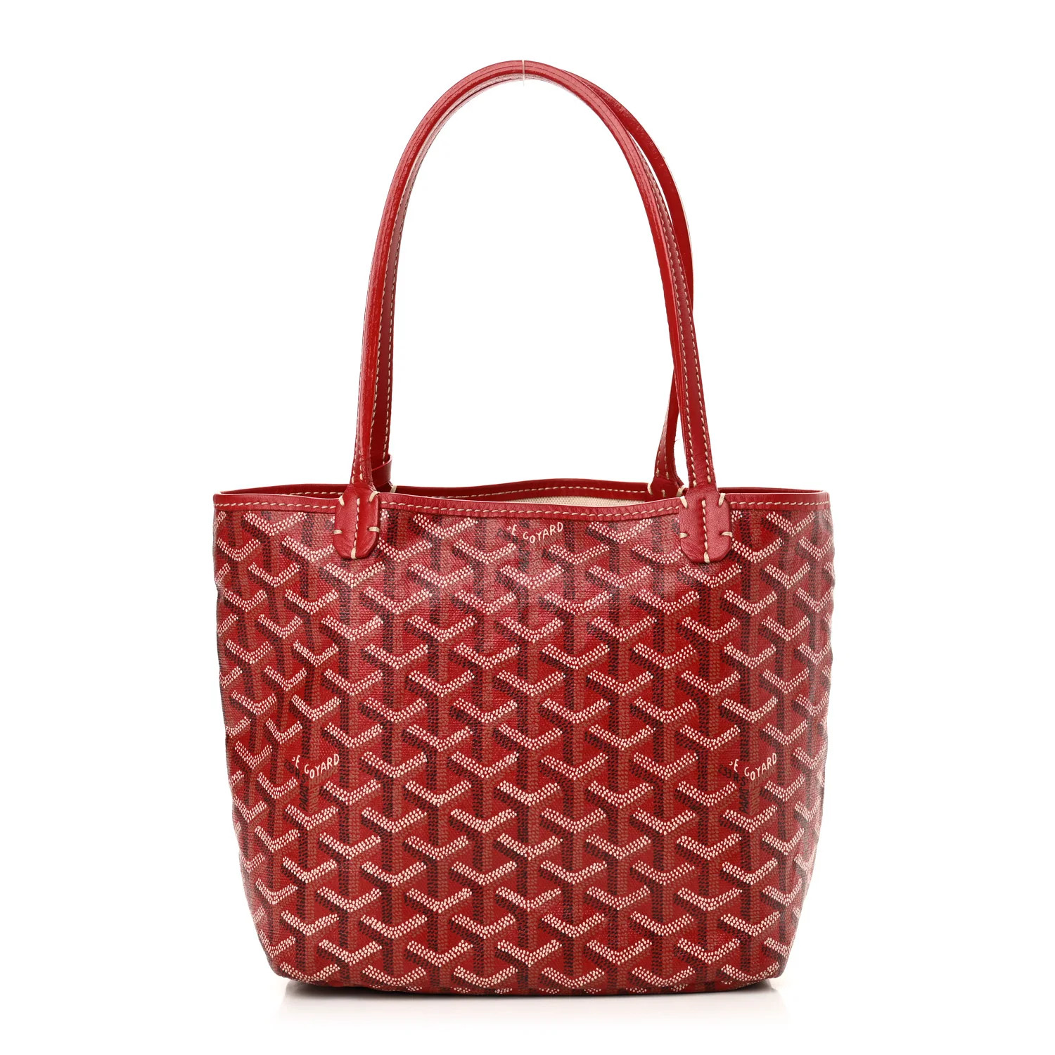 Goyardine Saint Louis Junior Jr PM Tote Red | FASHIONPHILE (US)