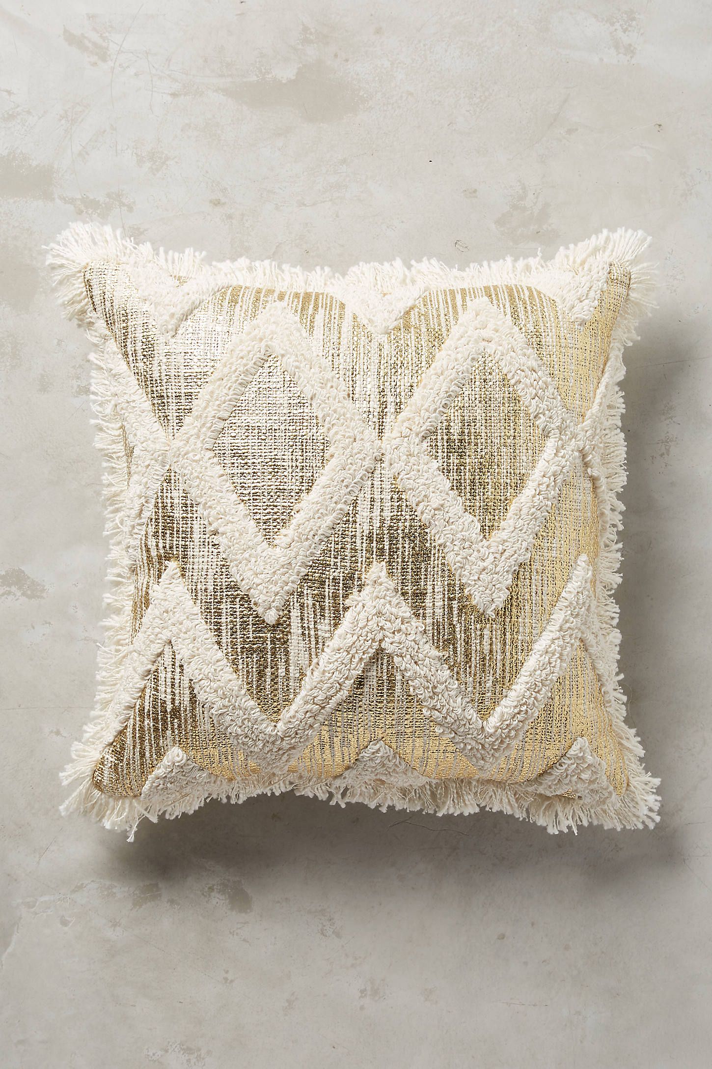 Foil & Fringe Pillow | Anthropologie (US)