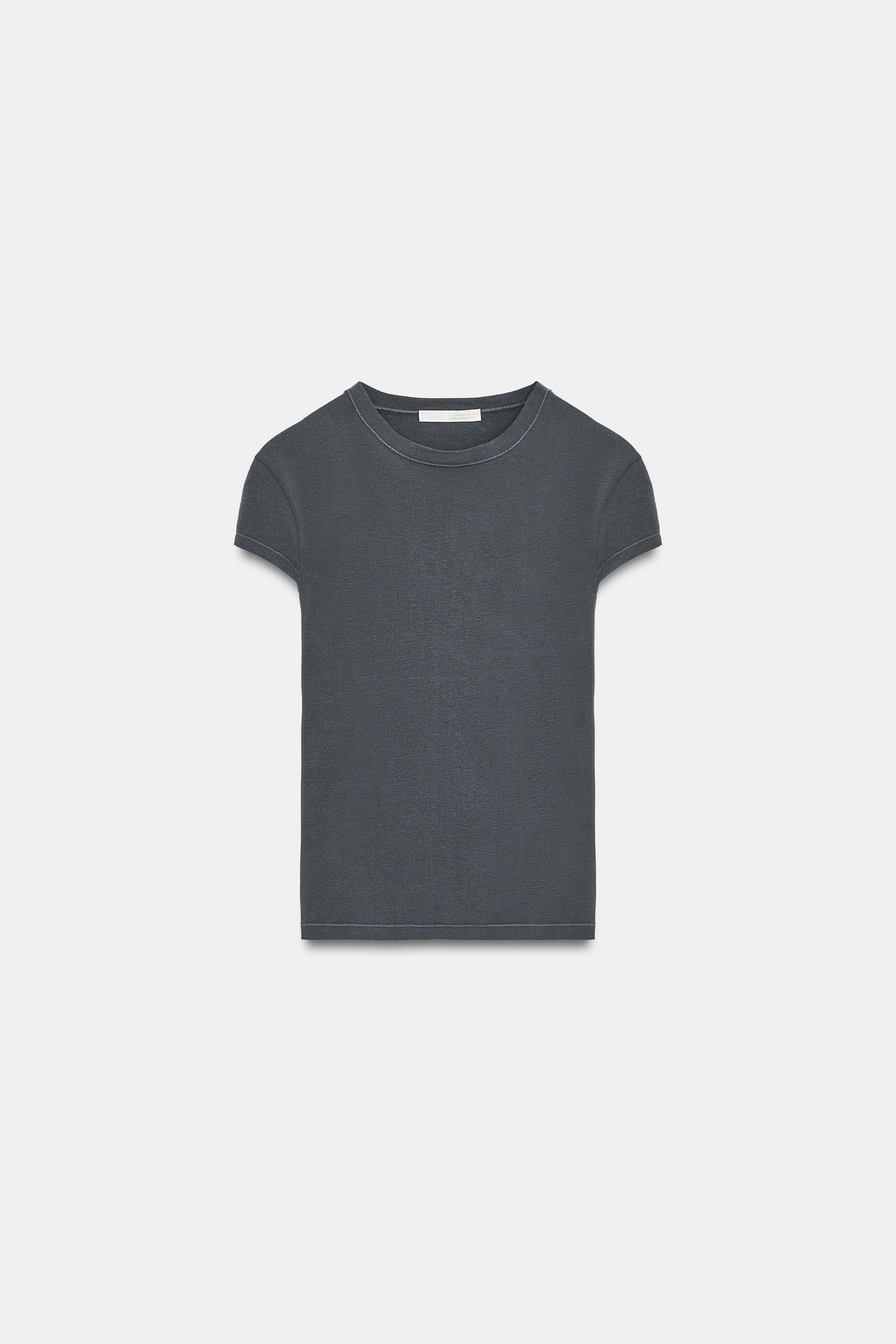 SLIM FIT SHORT SLEEVE T-SHIRT | Zara UK