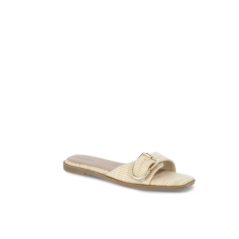 Free Assembly Women's Buckle Slide Sandals, Sizes 6-11 | Walmart (US)