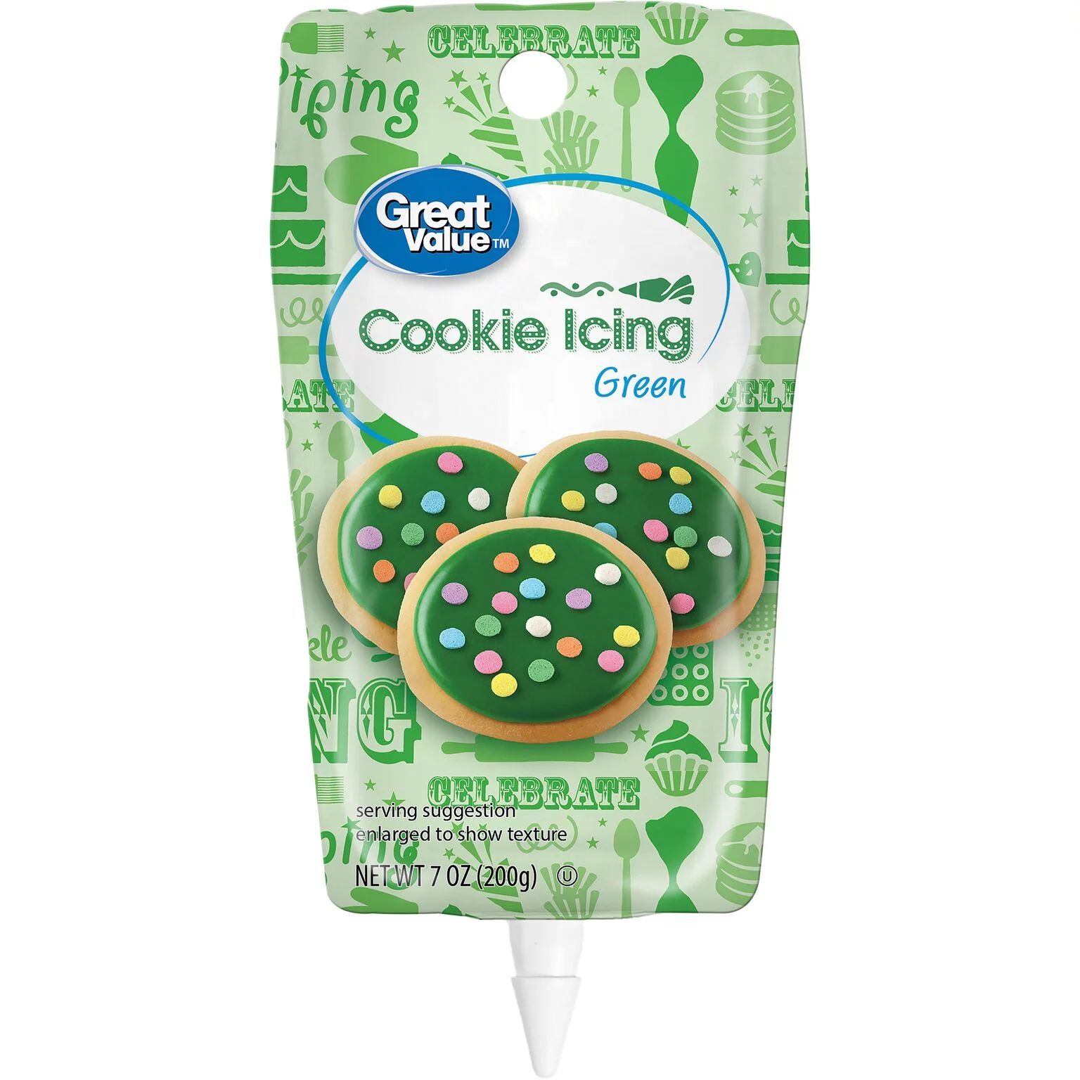 Great Value Cookie Icing, Green, 7 Ounces - Walmart.com | Walmart (US)