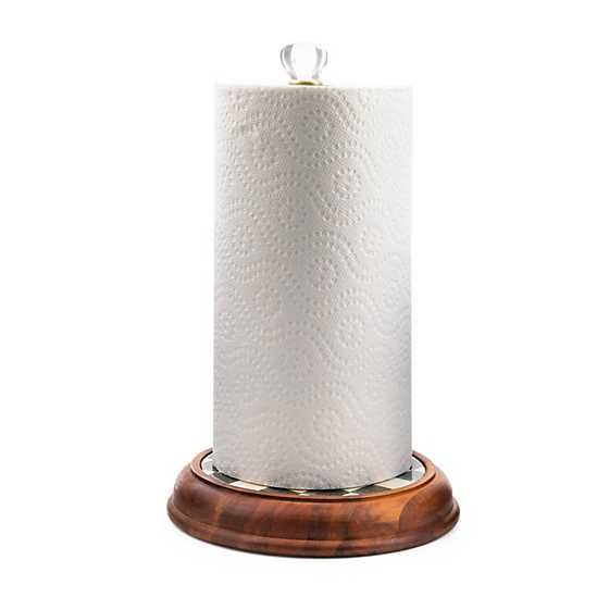 Courtly Check Wood Paper Towel Holder | MacKenzie-Childs