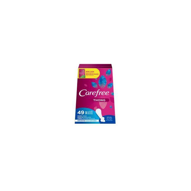 Carefree Thong Pantiliners with Wings - Unscented - 49ct | Target