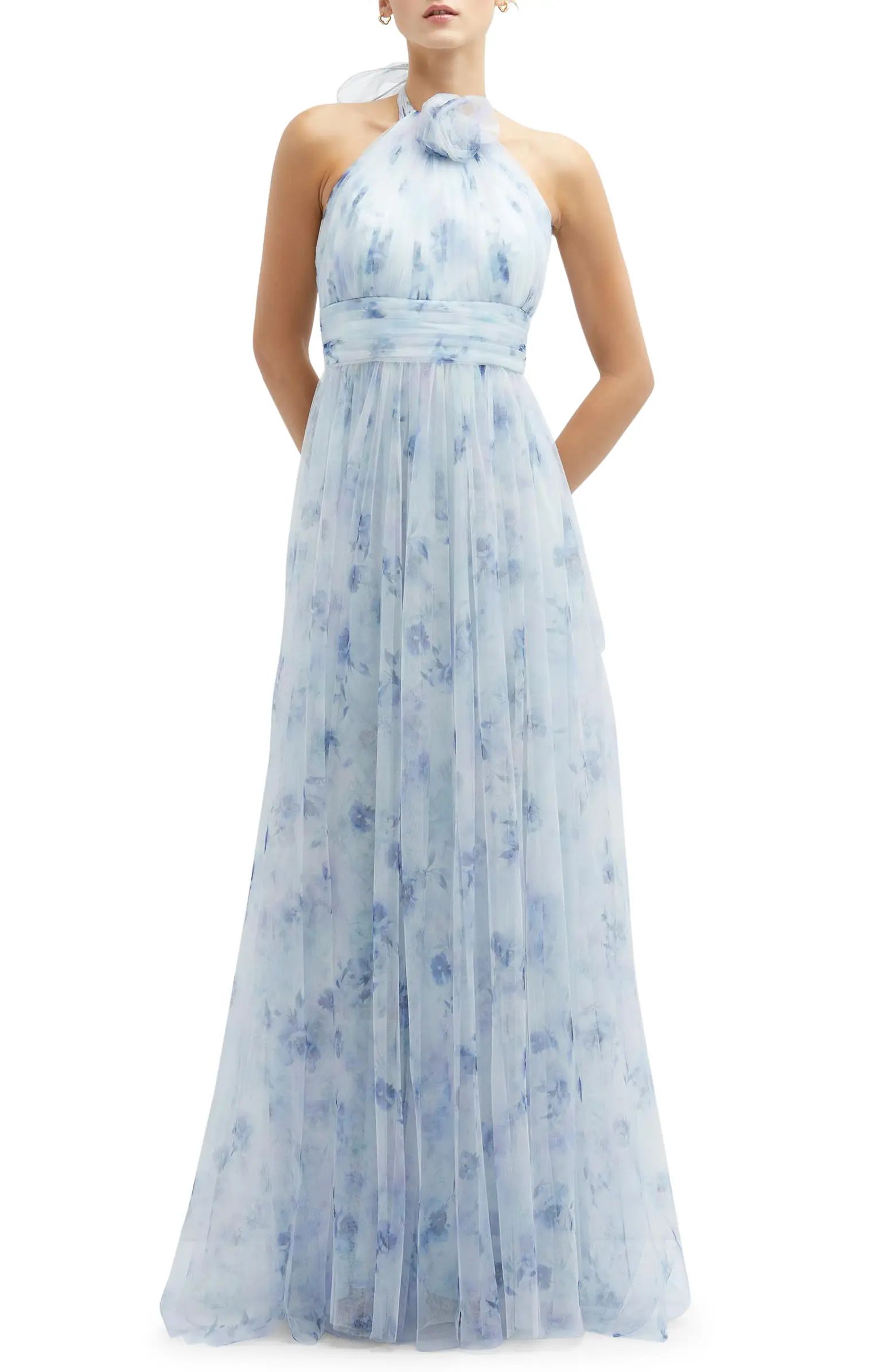 Dessy Collection Floral Print Tulle Gown | Nordstrom | Nordstrom