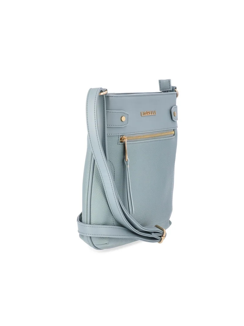 Fiorelli Women's Lila Crossbody Handbag, Silver Blue | Walmart (US)