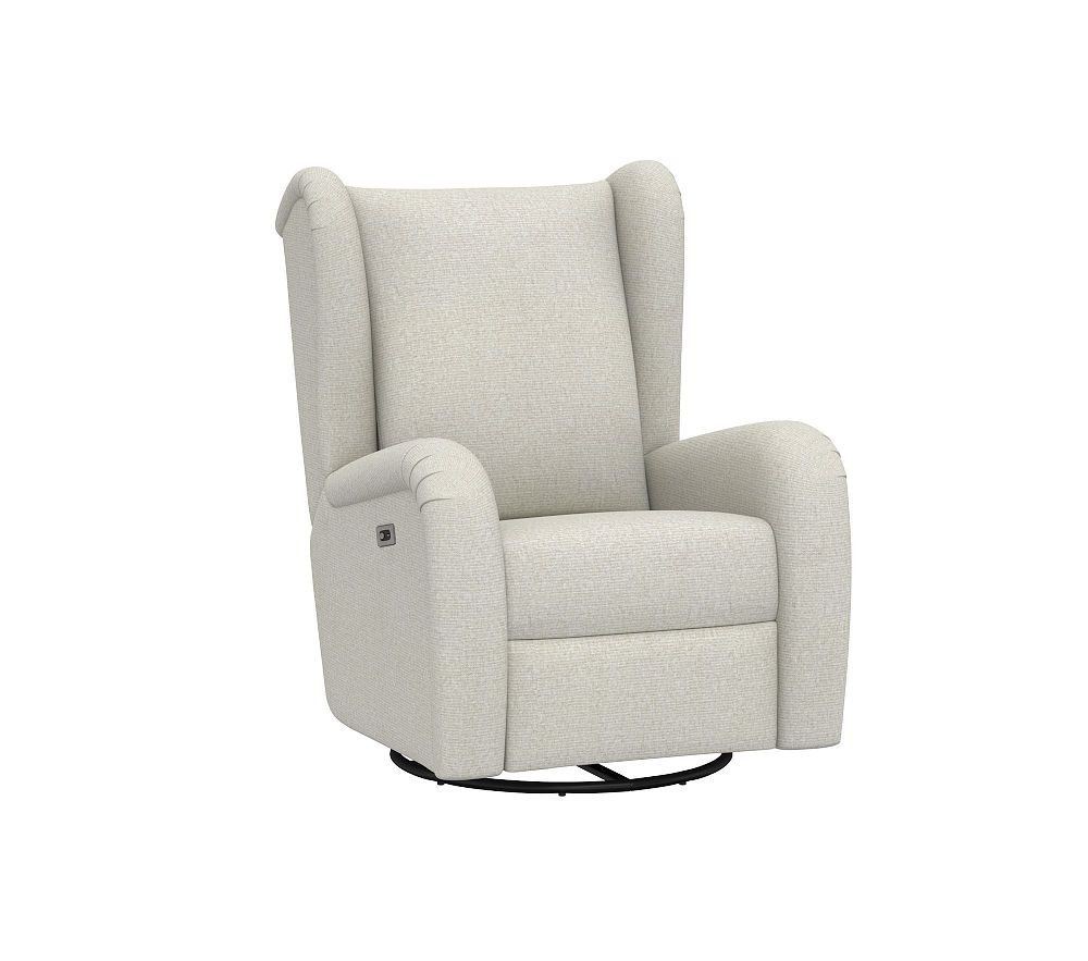 Plush Wingback Swivel Glider Recliner | Pottery Barn Kids