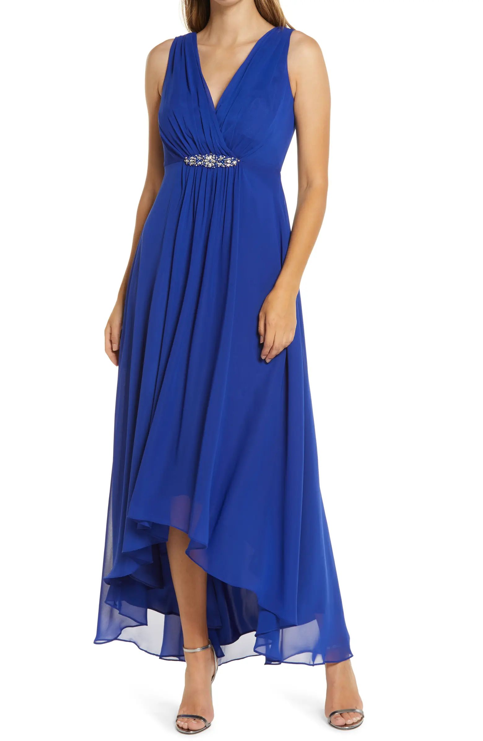 Embellished High/Low Chiffon Dress | Nordstrom