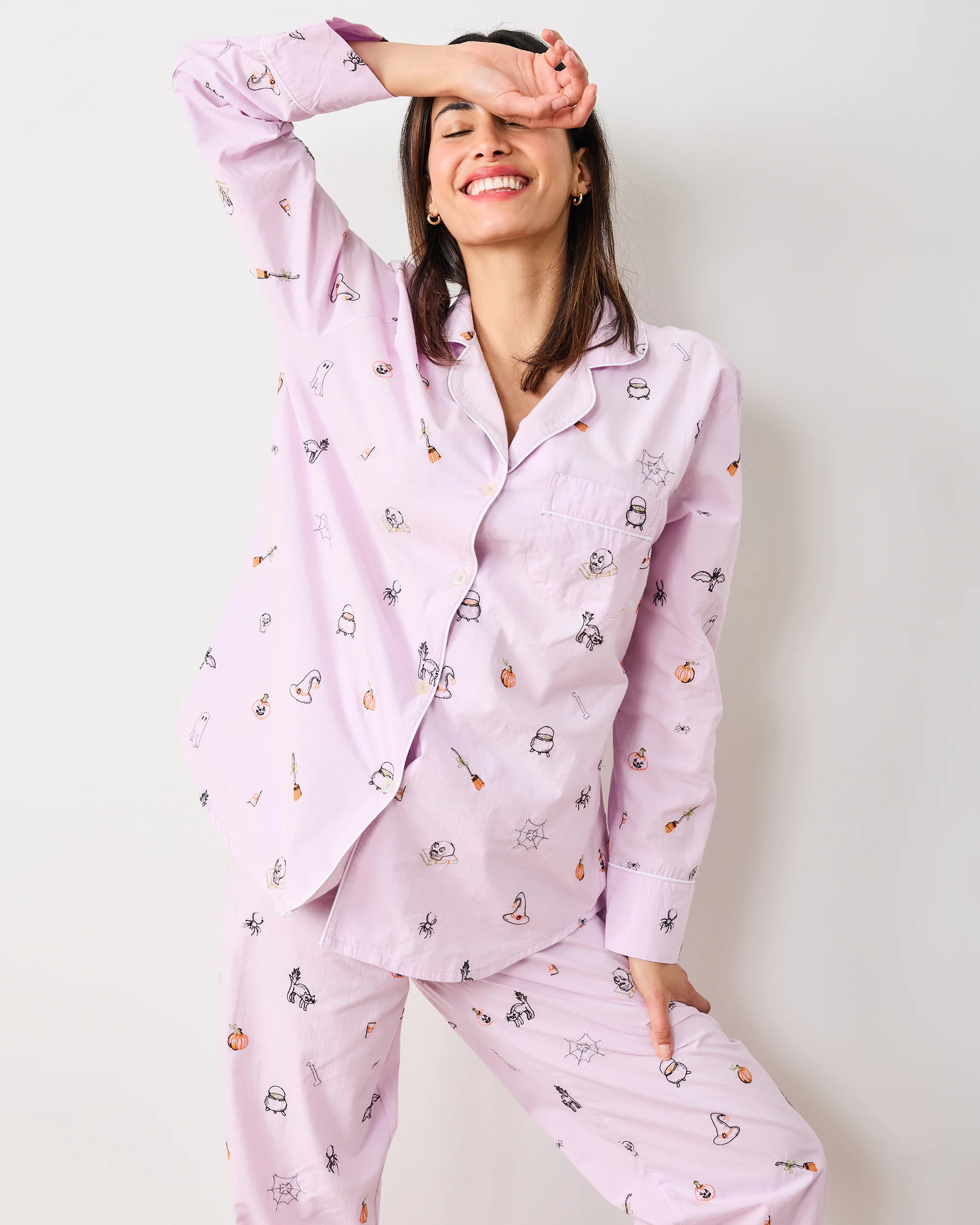 October Traditions - Long PJ Set - Purple Spell | Printfresh
