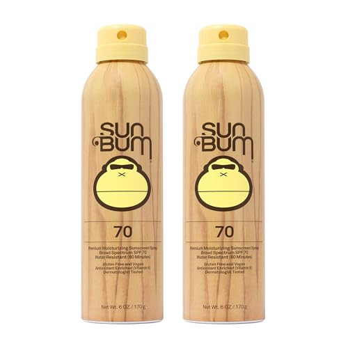 Sun Bum Original SPF 70 Sunscreen Body Spray | Broad Spectrum Moisturizing Sunblock with Vitamin E | Hawaii 104 Act Compliant (Octinoxate & Oxybenzone Free) | 2 Pack, 6 oz | Amazon (US)