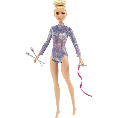 Barbie Rhythmic Gymnast Fashion Doll Dressed in Shimmery Leotard with Blonde Hair & Brown Eyes | Target