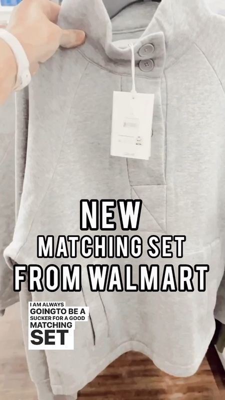 New matching set at Walmart!!!! For reference, I’m 5’3, wearing a size small in both pieces (my true size). I need an XS in the pants — I suggest sizing down in the sweats! They run big! / you can get your true size in the pullover like I did or even size up one for an oversized look for leggings if you want. // leggings are my faves from amazon - true size small. //



Matching set
Walmart finds
Walmart style
Affordable finds
Sale alert 
School drop off look
Travel outfit idea
Fall transition


#LTKBacktoSchool #LTKSeasonal #LTKunder50