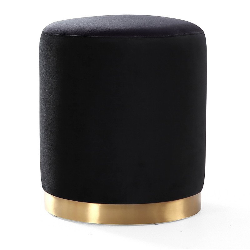Tov Furniture Opal Velvet Ottoman with Gold Base in Cream | Bloomingdale's (US)