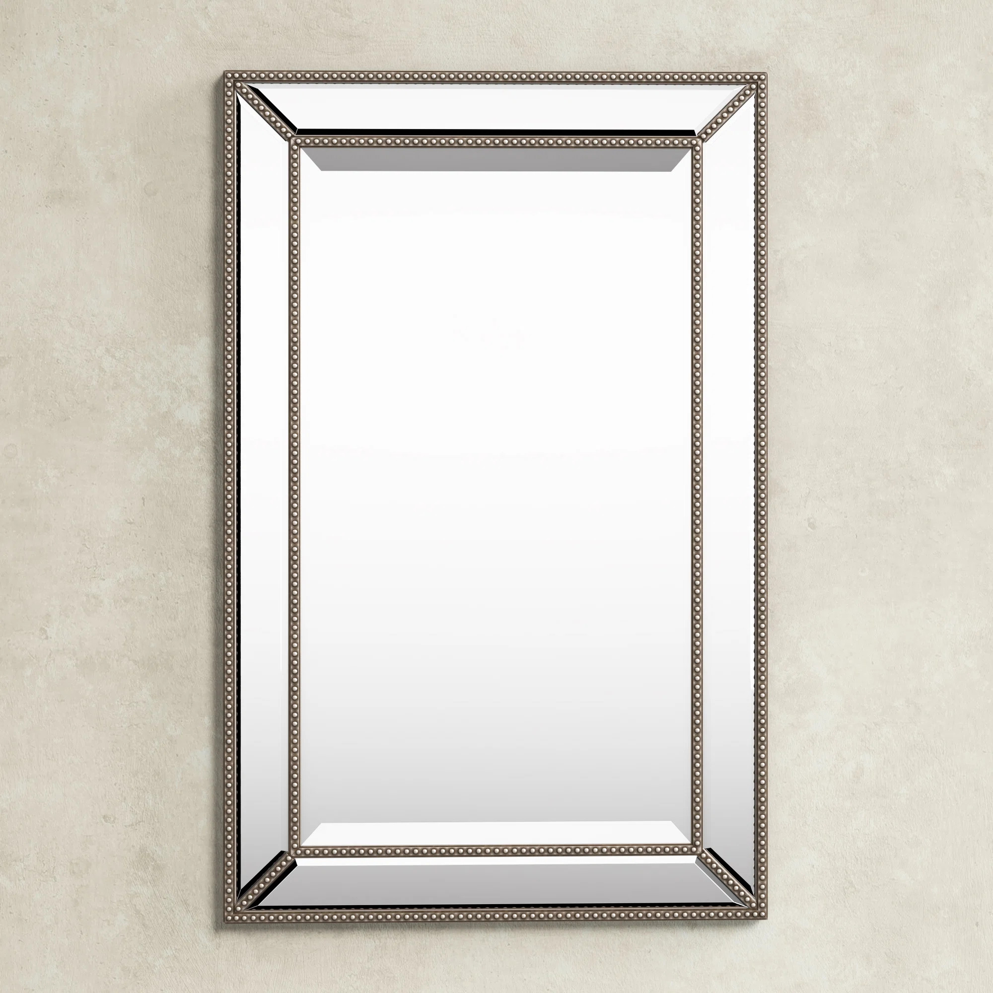 Shad Eclectic Beaded Beveled Accent Wall Mirror | Wayfair North America