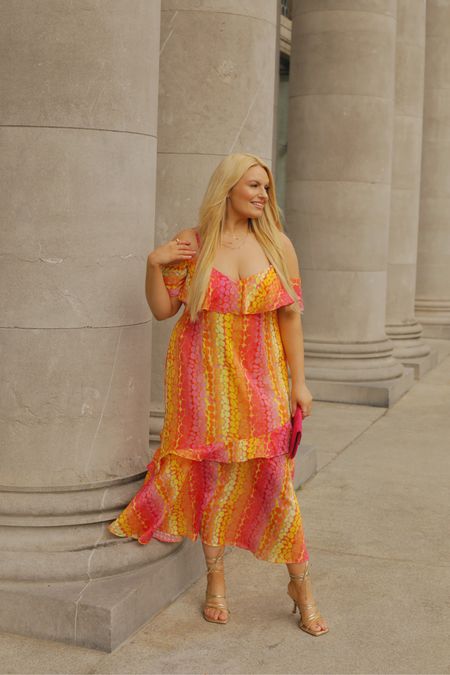 The most gorgeous wedding guest abroad dress 💖 so easy to dress up or down too. It comes in sizes 8-24 💖  #curvyfashion 
#dressideas #summerdressew #colourfulfashion

#LTKwedding #LTKstyletip #LTKcurves