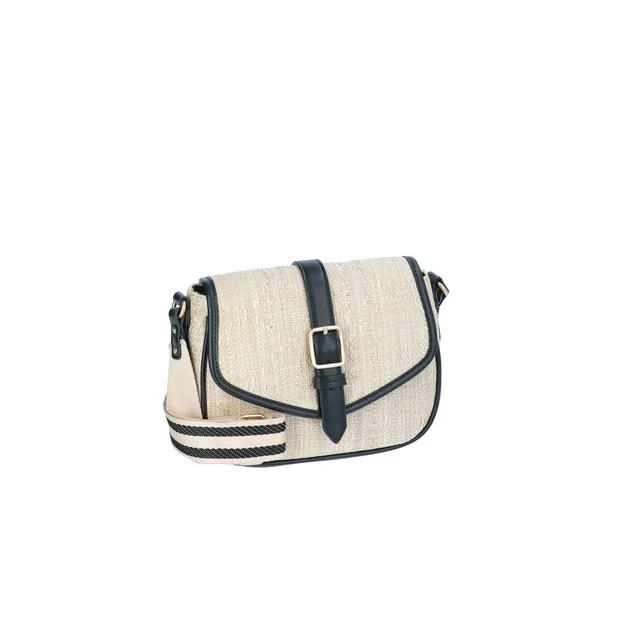 Time and Tru Women's Daisy Crossbody, Woven with Black | Walmart (US)