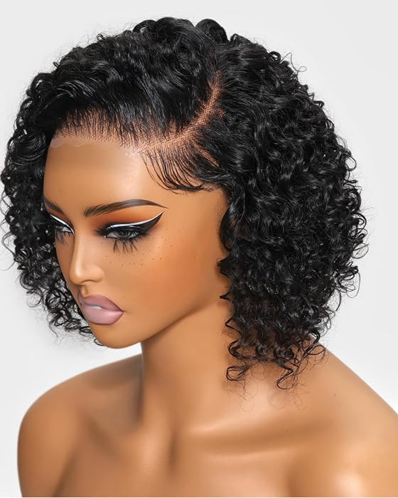 UNICE 12 inch Short Curly Beyond Basics Bob Wig Human Hair Bye Bye Knots Glueless Wigs Pre Plucke... | Amazon (US)