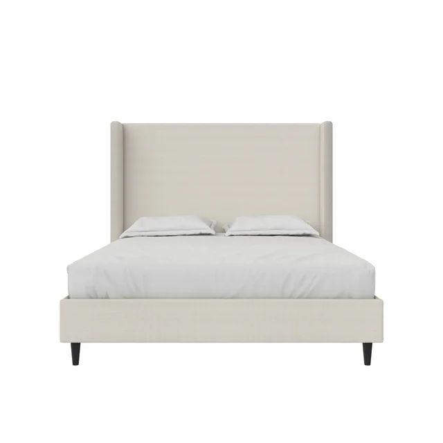 DHP Eveline Upholstered Platform Bed Frame with High Wingback Headboard, Queen, Textured Ivory Ca... | Walmart (US)