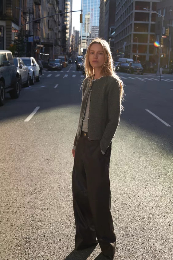 CARDIGAN WITH METALLIC BUTTONS | Zara US