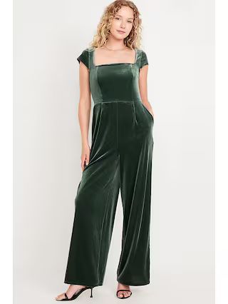 Fit &amp;amp; Flare Satin Jumpsuit | Old Navy (US)